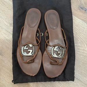 Gucci Brown Sandals (36.5)